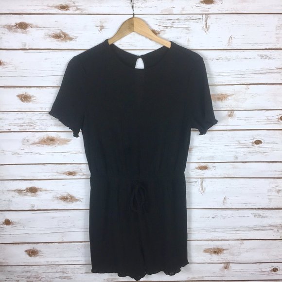Black MakeMeChic High Waist Romper - Picture 1 of 11